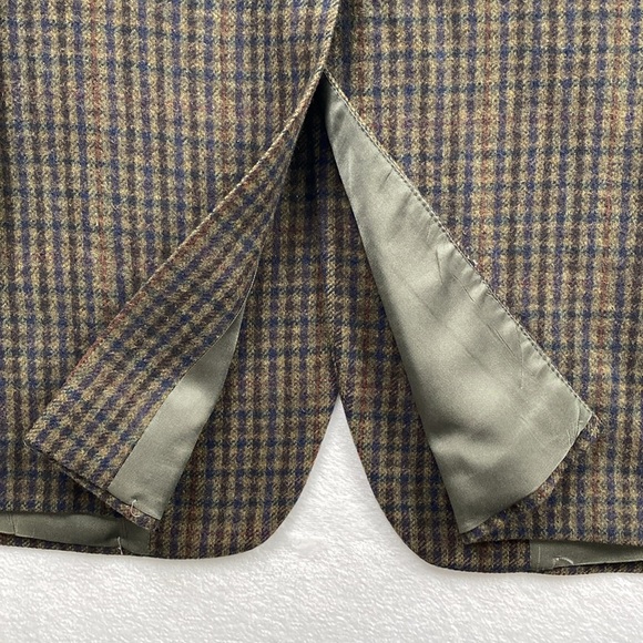 Brooks Brothers Vintage Camelhair Plaid Checkered Sport Coat/Blazer (Multicolor) - Picture 12 of 16